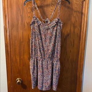 BCBG Generation  Large Lines Romper W/ Slit Pockets